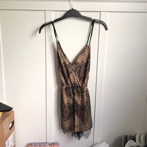 Black lace romper